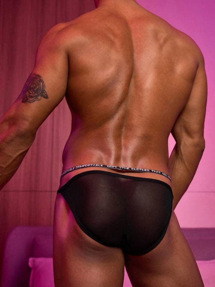 Men's Sheer Mesh Thong Brief